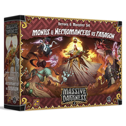 Massive Darkness 2: Heroes & Monster Set Monks & Necromancers vs The Paragon Board Game