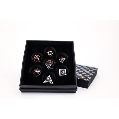 LPG Dice RPG Set Serif Black/Brass