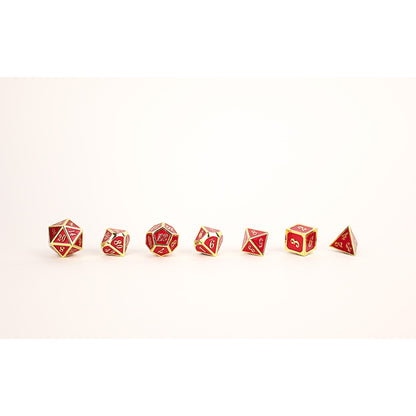 LPG Dice RPG Set Serif Red/Gold