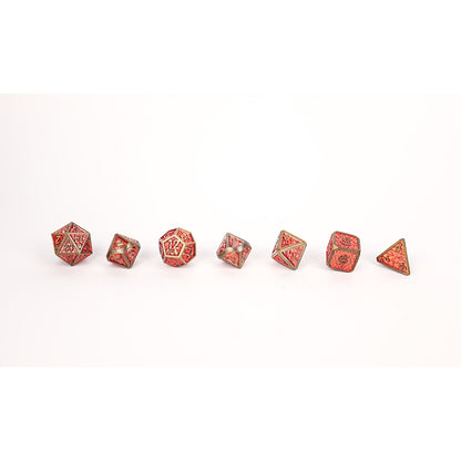 LPG Dice RPG Set Draco Bright Red/Gold