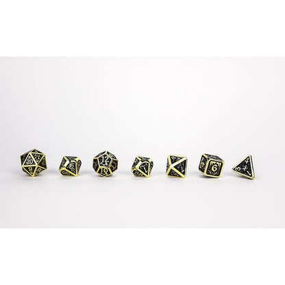 LPG Dice RPG Set Draco Bright Black/Gold