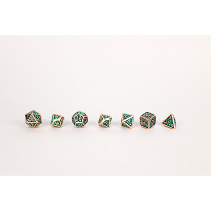 LPG Dice RPG Set Draco Dark Green/Brass
