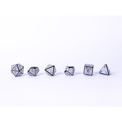 LPG Dice RPG Set Draco Dark Light Blue/Silver