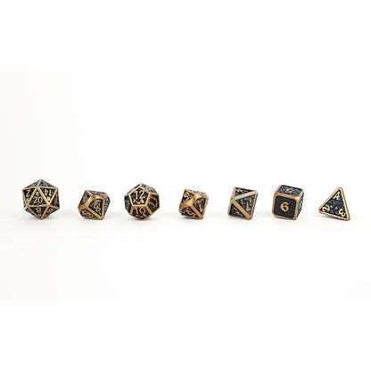 LPG Dice RPG Set Draco Dark Black/Gold