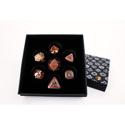 LPG Dice RPG Set Concentric Black/Red/Gold