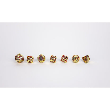 LPG Dice RPG Set Concentric Black/Red/Gold