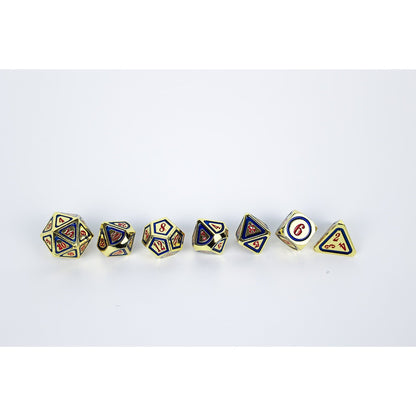 LPG Dice RPG Set Concentric Red/Blue/Gold