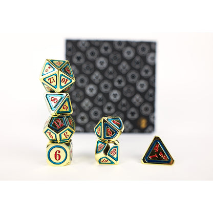 LPG Dice RPG Set Concentric Red/Green/Gold