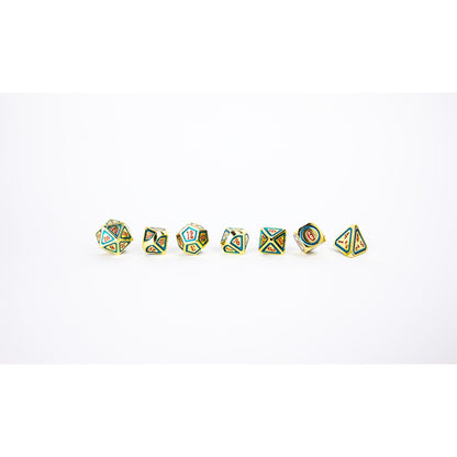 LPG Dice RPG Set Concentric Red/Green/Gold