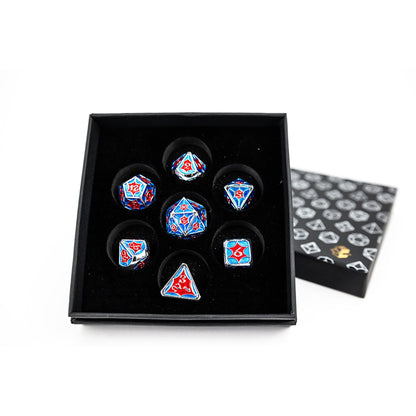 LPG Dice RPG Set Leadlight Red/Blue/Silver