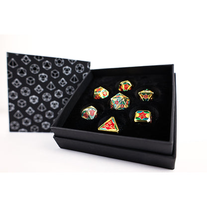 LPG Dice RPG Set Leadlight 4 Colour/Gold