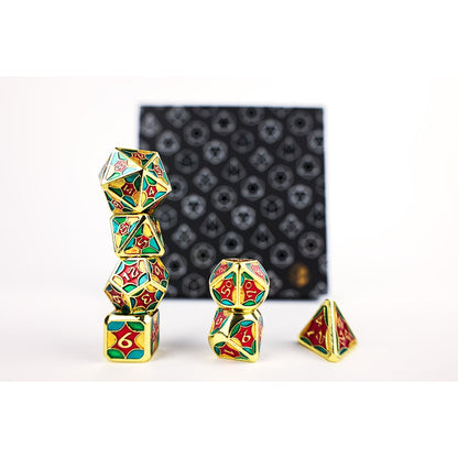 LPG Dice RPG Set Leadlight 4 Colour/Gold