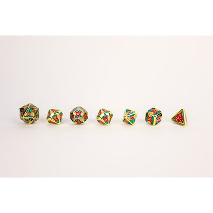 LPG Dice RPG Set Leadlight 4 Colour/Gold