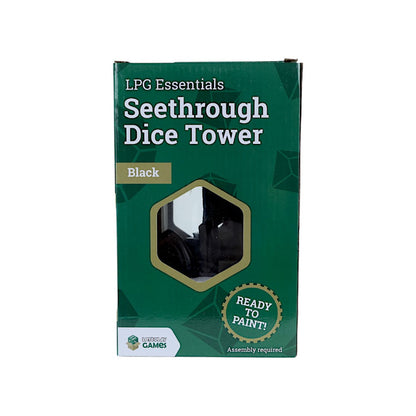 LPG Essentials Seethrough Dice Tower Black Board Game