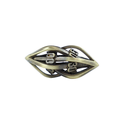 LPG Dice RPG Set Hollow Elliptic Tarnished Gold