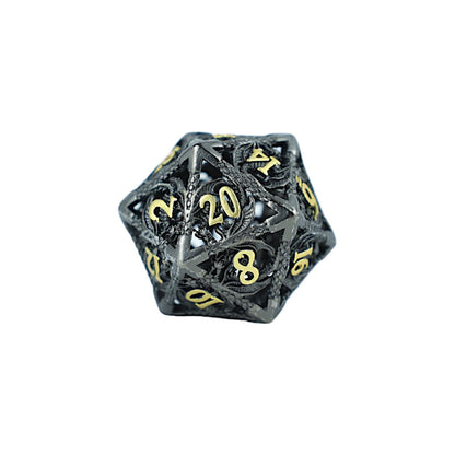 LPG Dice RPG Set Hollow Dragon Black and Gold