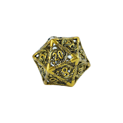 LPG Dice RPG Set Hollow Dragon Ancient Bronze