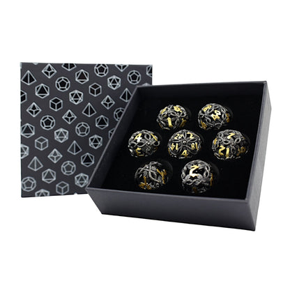 LPG Dice RPG Set Hollow Vines Black and Gold