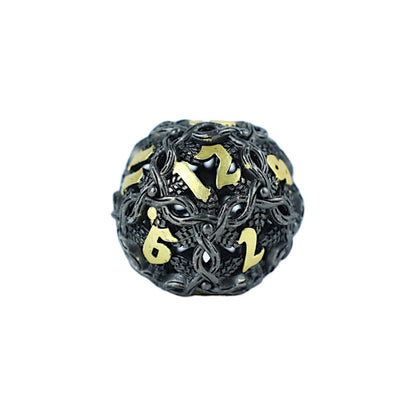 LPG Dice RPG Set Hollow Vines Black and Gold