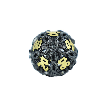 LPG Dice RPG Set Hollow Vines Black and Gold