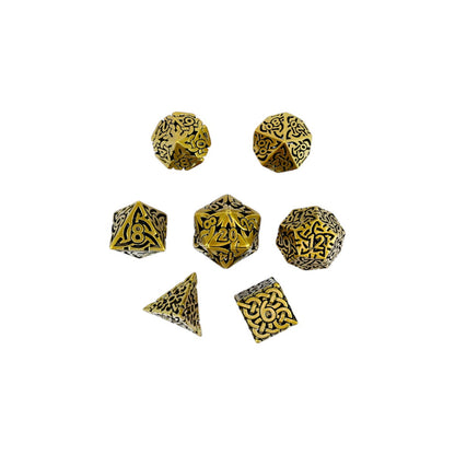 LPG Dice RPG Set Hollow Celtic Ancient Bronze