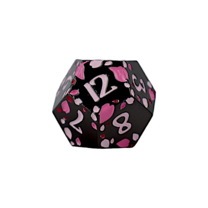 LPG Dice RPG Set Inscripted Sakura Black Pink