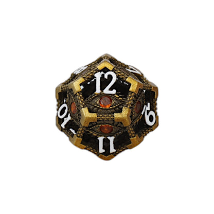 LPG Dice Scaled Eye Dice Set Ancient Bronze/Red