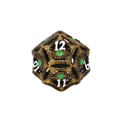 LPG Dice Dragon Eye Dice Set Ancient Bronze/Green