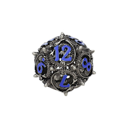 LPG Dice Xeno Hollow Dice Set Steel/Blue