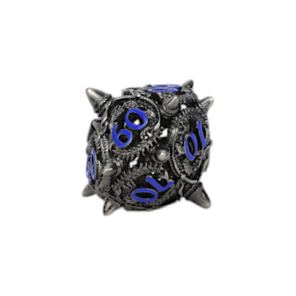 LPG Dice Xeno Hollow Dice Set Steel/Blue