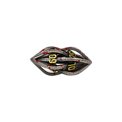 LPG Dice Elliptic Hollow Dice Set Bloodied Metal
