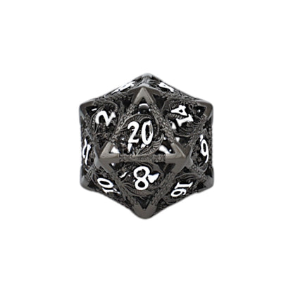 LPG Dice Dragon Hollow Dice Set Metal/Black