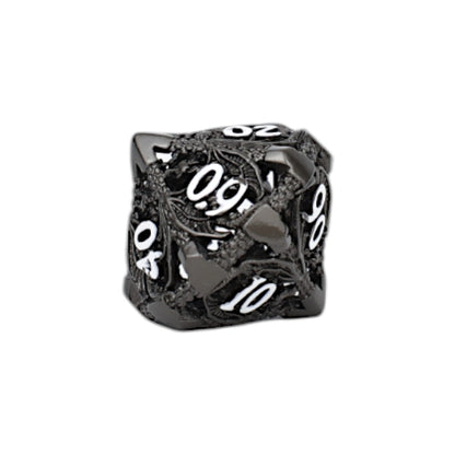 LPG Dice Dragon Hollow Dice Set Metal/Black