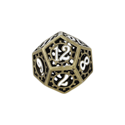 LPG Dice Clockwork Sun Dice Set Tarnished Gold
