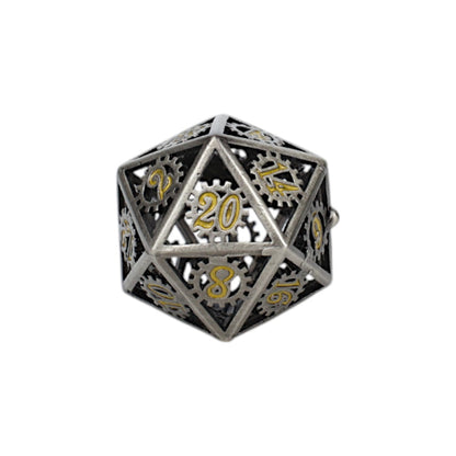 LPG Dice Clockwork Sun Dice Set Chrome/Gold