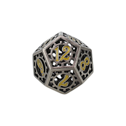 LPG Dice Clockwork Sun Dice Set Chrome/Gold