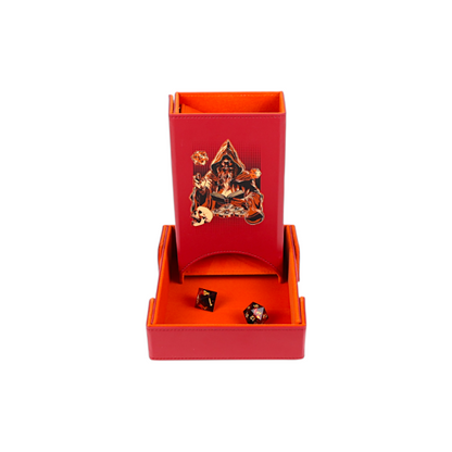 LPG Essentials Dice Tower and Mat Scarlet / Copper