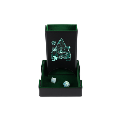 LPG Essentials Dice Tower and Mat Slate / Lich green