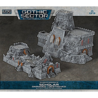 Battlefield in a Box: Gothic Sector Mundus Imperialis: Scholam Damaged & Destroyed
