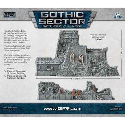 Battlefield in a Box: Gothic Sector Mundus Imperialis: Scholam Damaged & Destroyed