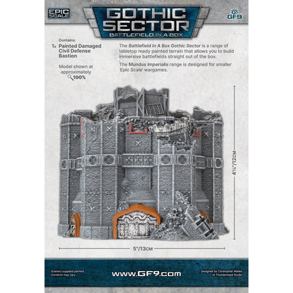 Battlefield in a Box: Gothic Sector Mundus Imperialis: Civil Defense Bastion Damaged
