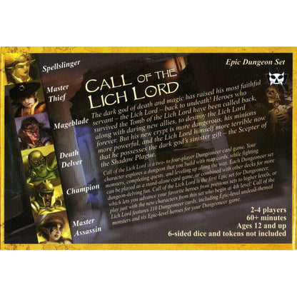 Dungeoneer Call of the Lich Lord Board Game