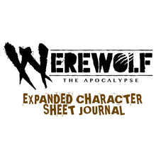Werewolf: The Apocalypse RPG Expanded Character Sheet Journal