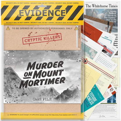 Cryptic Killers Murder on Mount Mortimer Board Game