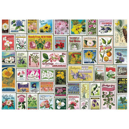 Puzzle Stamps Flower Stamps 1000Pc