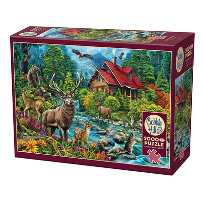 Cobble Hill 2000 Piece Puzzle - Red-Roofed Cabin
