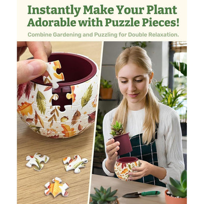 Puzzle 3D Flowerpot Dancing Leaves