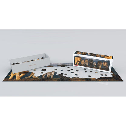 Puzzle Big Cats Panoramic 1000pc