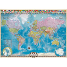 Puzzle Map Of The World W/Flags 1000P