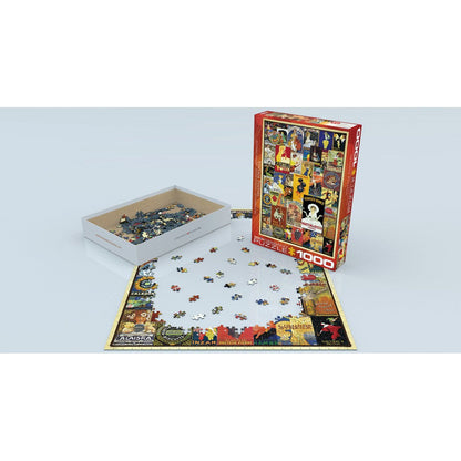 Puzzle Variety Vintage Posters 1000pc